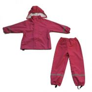 Pu Tricoated Knitted Polyester Fabric Raincoat