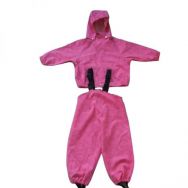 Pu Tricoated Knitted Polyester Fabric Raincoat